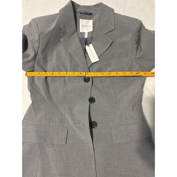 Anthropologie Avec Les Filles Sculpted Hourglass Blazer Sz Md Grey NWT - Picture 10 of 13
